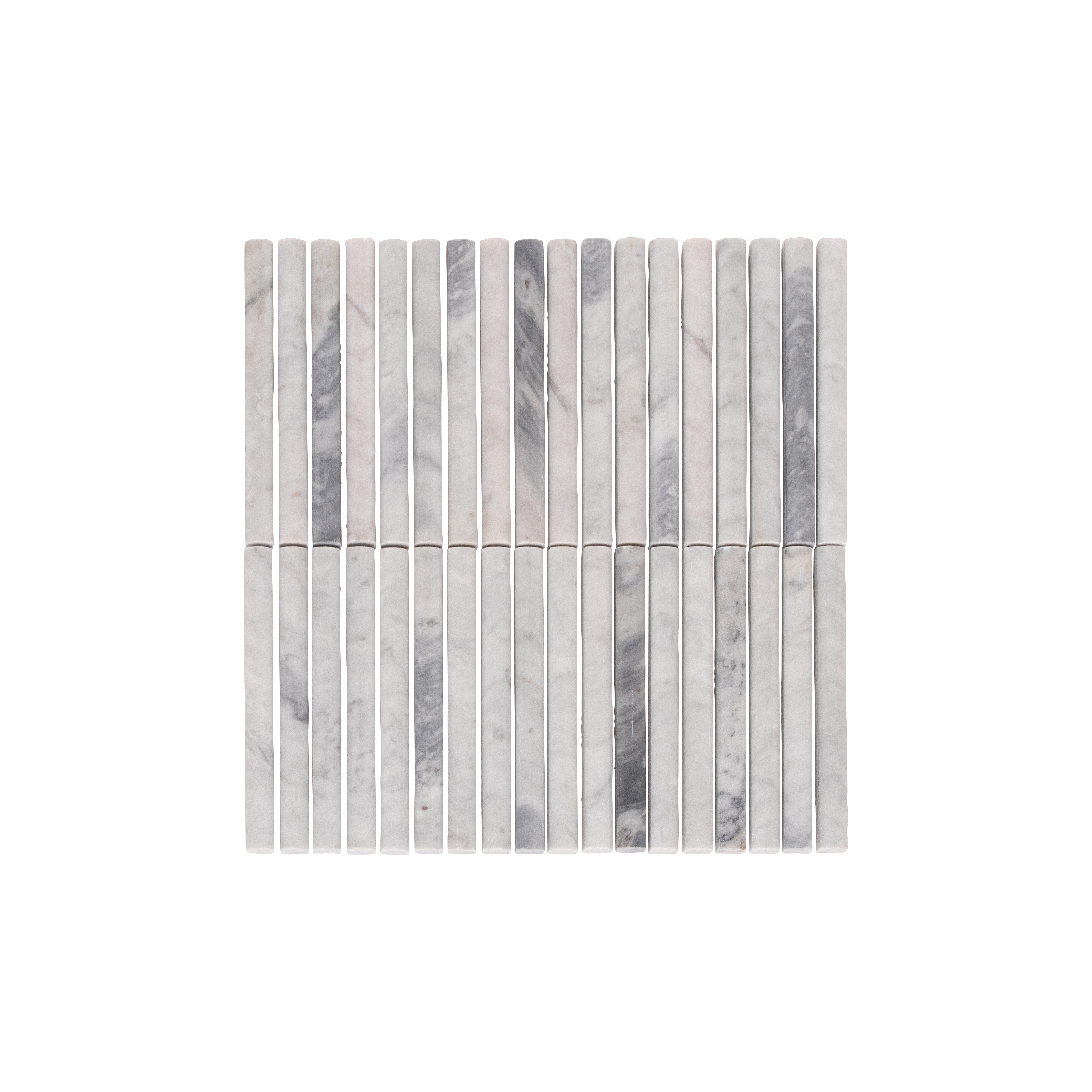 Okawa Rounded Finger Mosaic Grey Marble