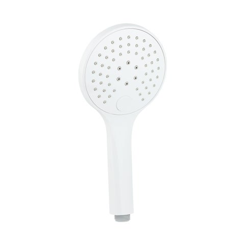3-Function Round Hand Shower - White