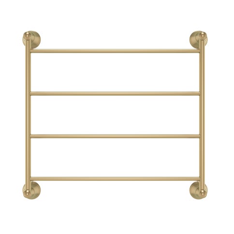 Kingsley Heated Towel Ladder - Brushed Brass