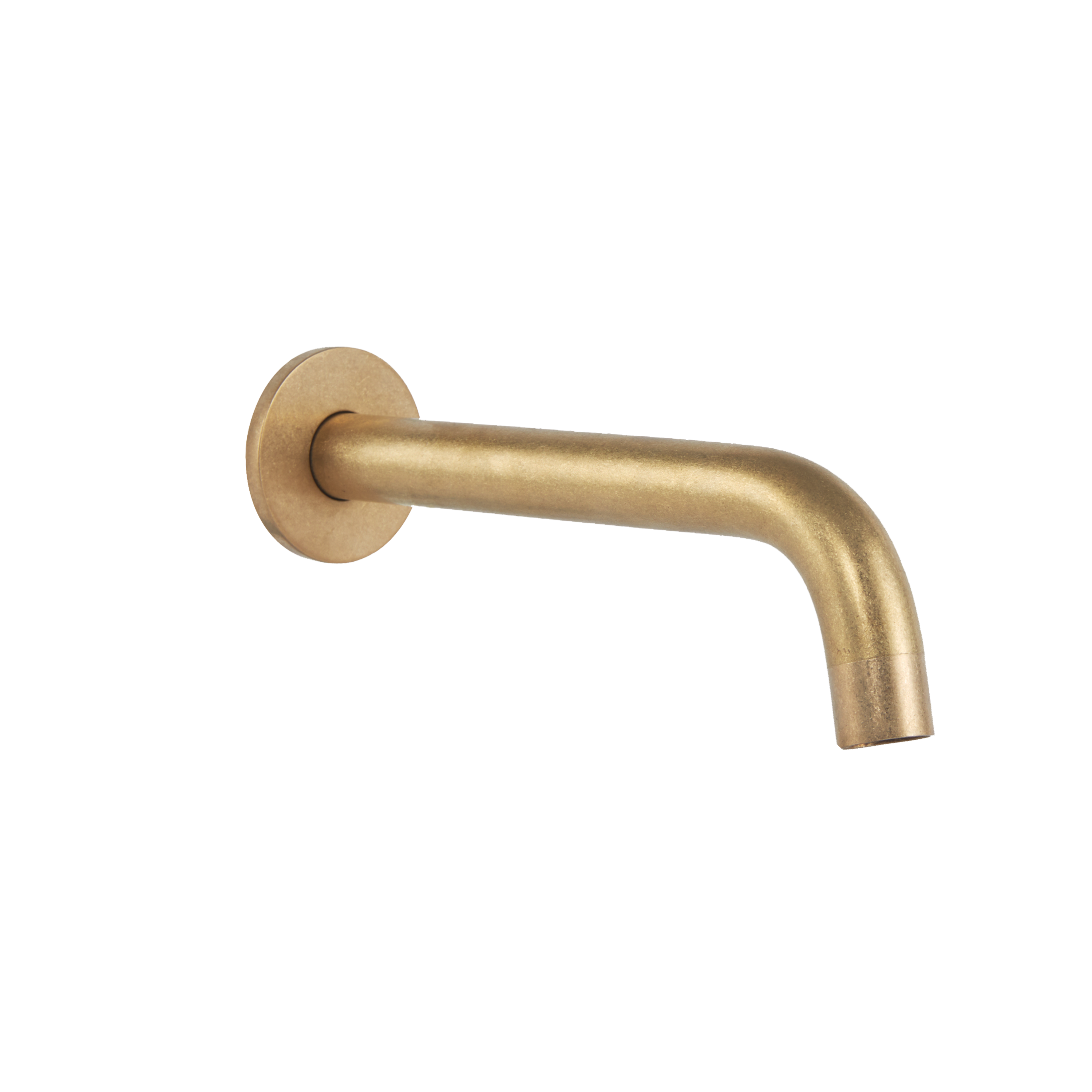 Wall Mounted Spout - Tumbled Aged Brass