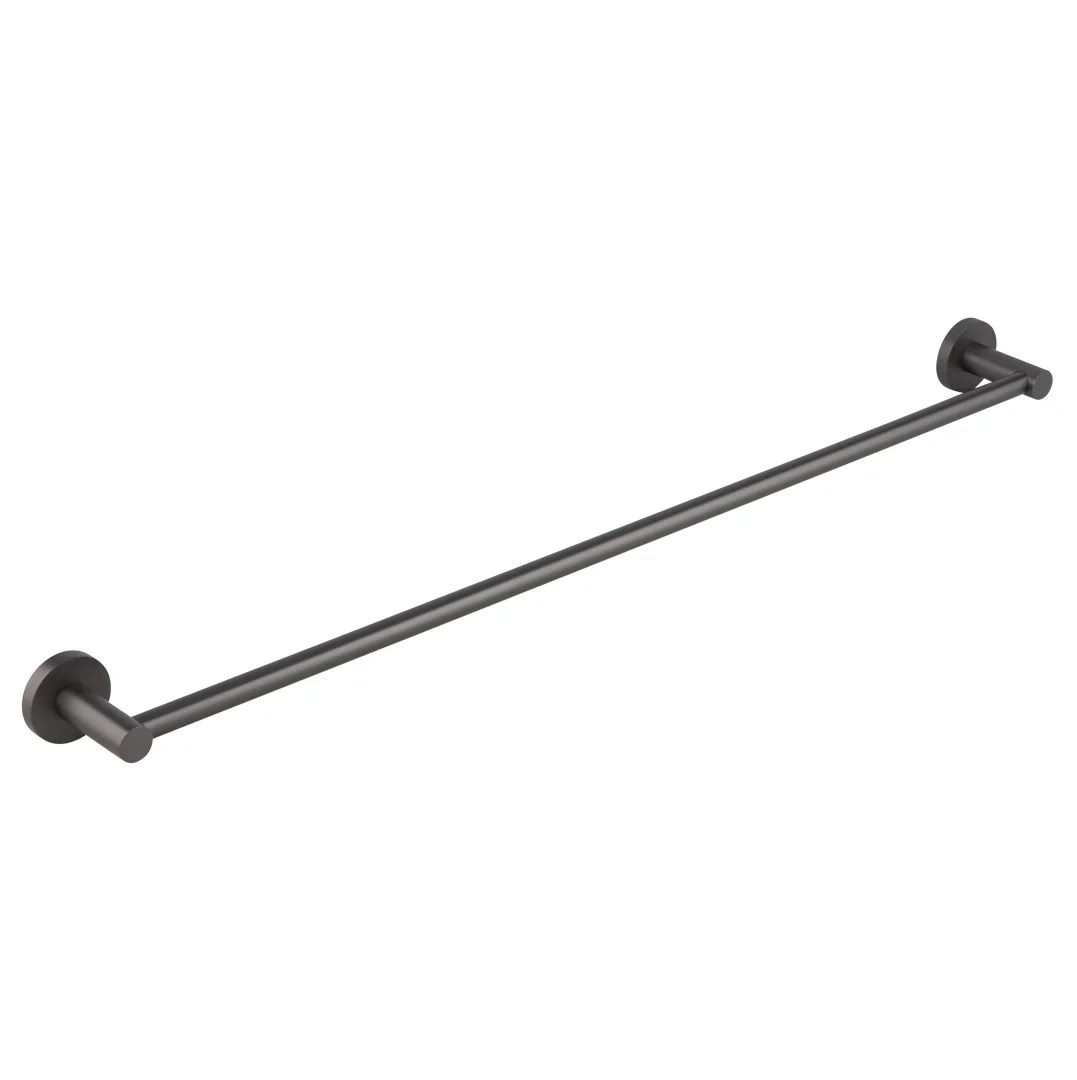 Elysian Single Towel Rail 800mm - Brushed Gunmetal - Feature