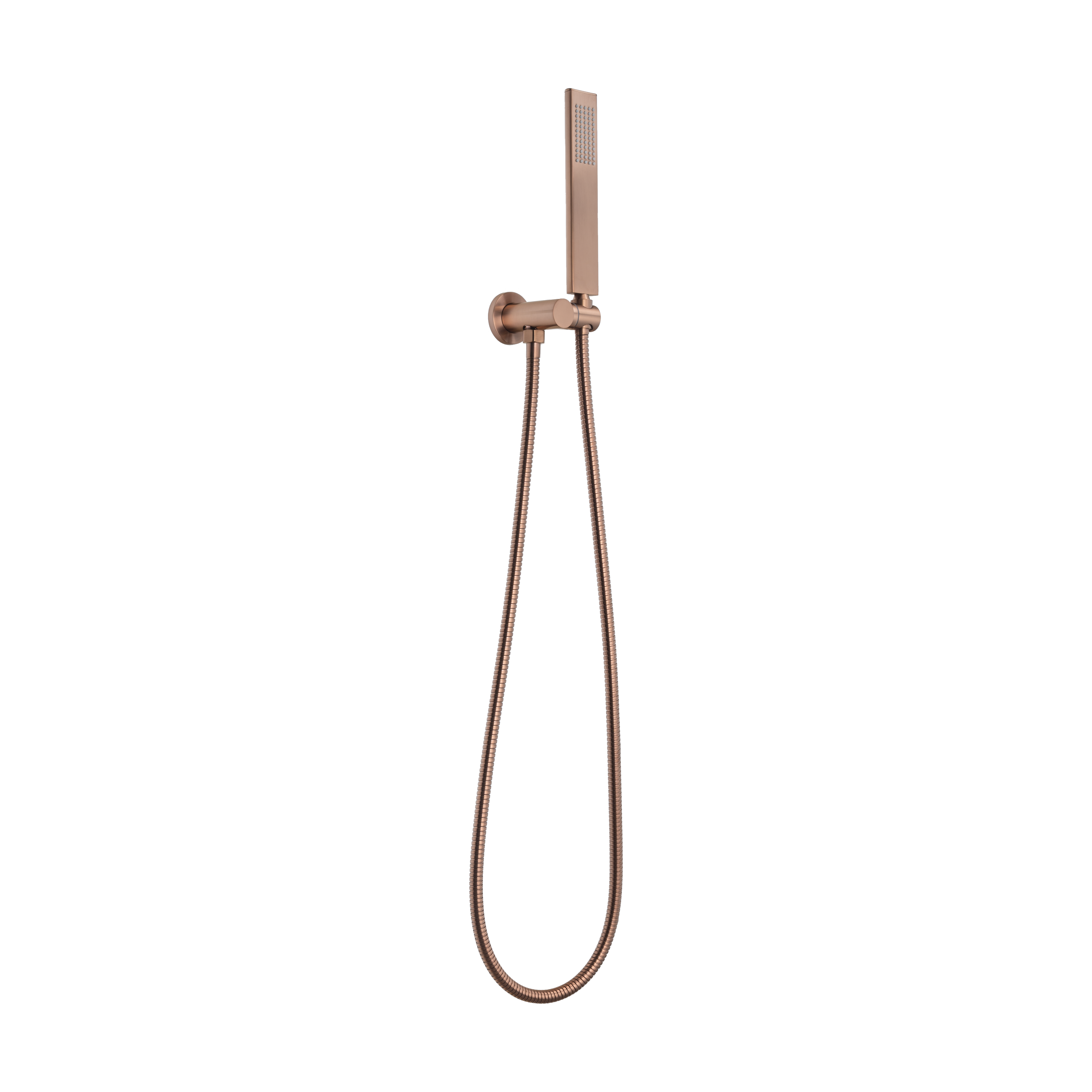 Rounded Rectangle Hand Shower Set - Brushed Copper