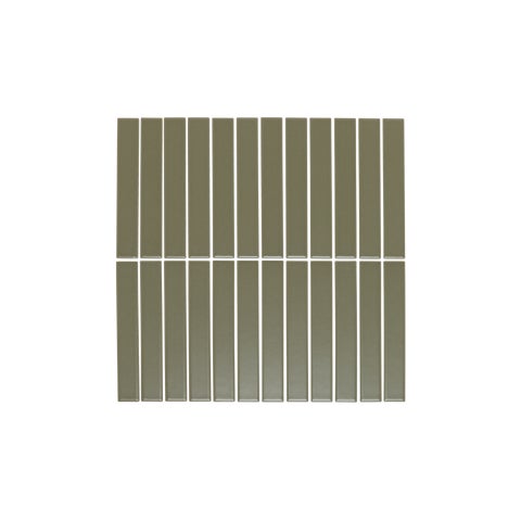 Atami Finger Mosaic Tile - Olive Green