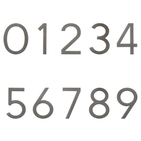 Numbering - Brushed Gunmetal