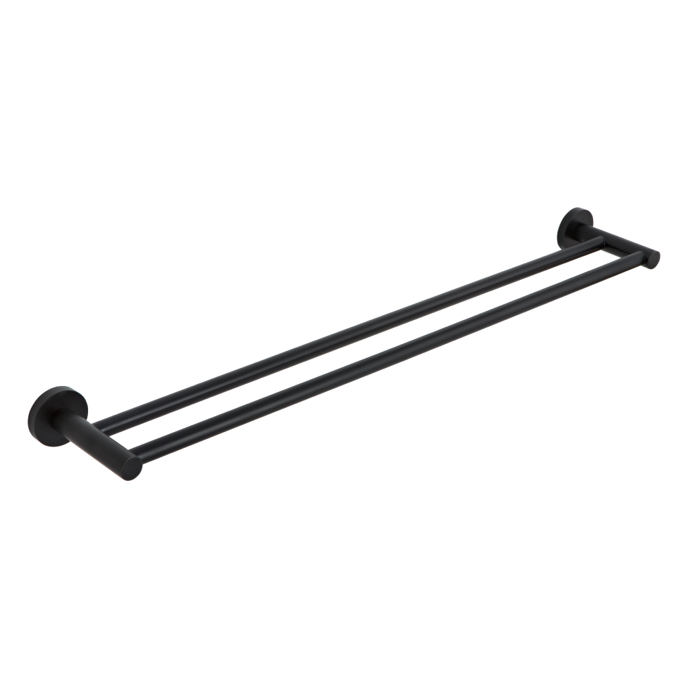 Elysian Double Towel Rail - Matte Black