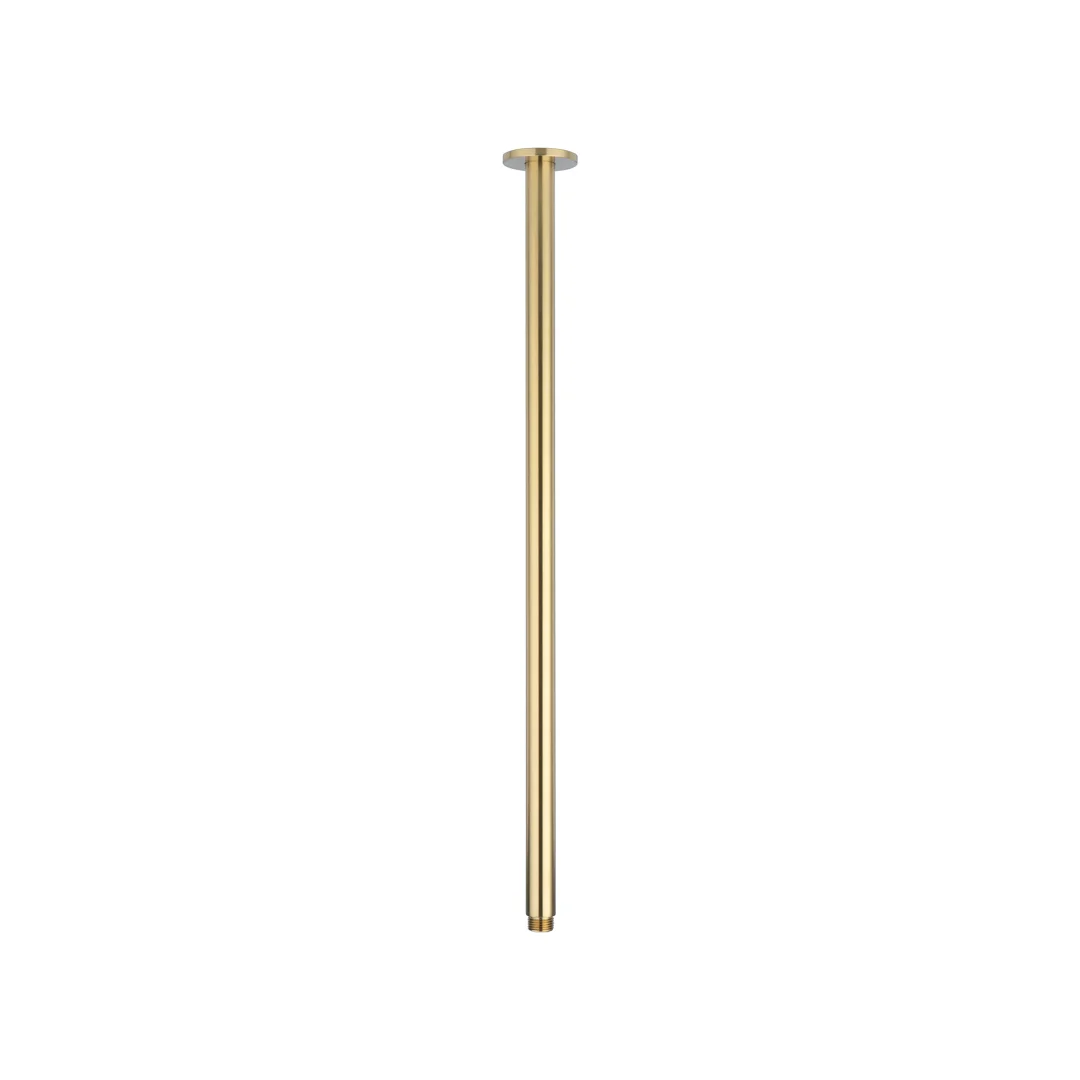 Shower Dropper Extended Round 600mm - Brushed Brass - Feature