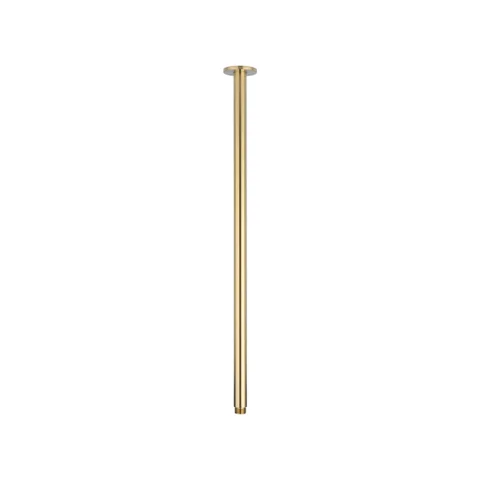 Shower Dropper Extended Round 600mm - Brushed Brass