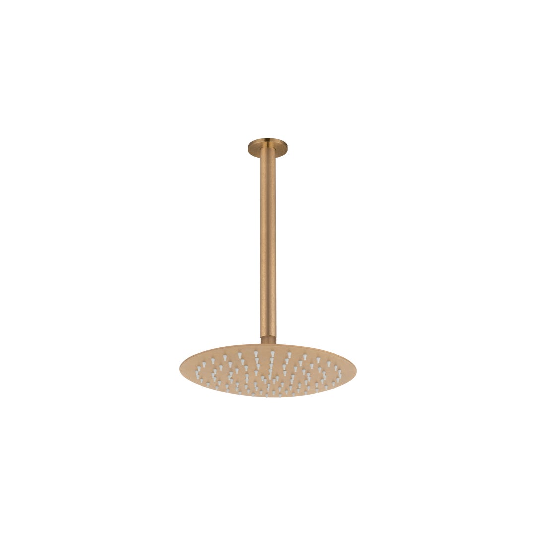Sola Shower Dropper 300mm & Head Set - Antique Aurum