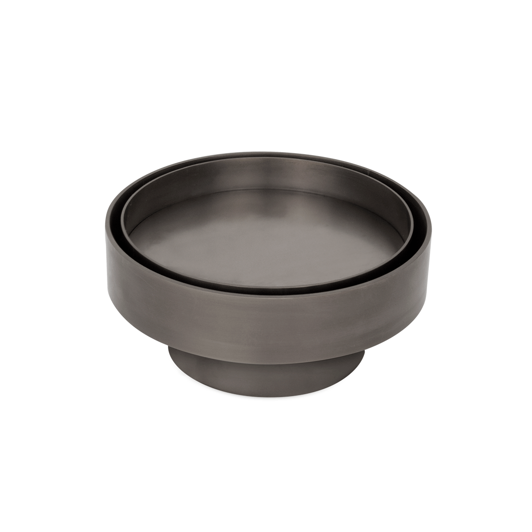 Pixi Round Tile Insert Floor Waste - Brushed Gunmetal