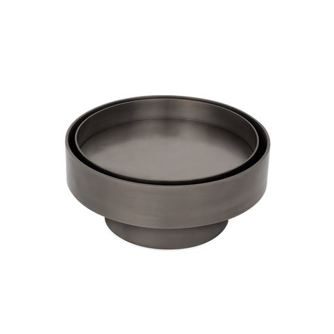 Pixi Round Tile Insert Floor Waste - Brushed Gunmetal
