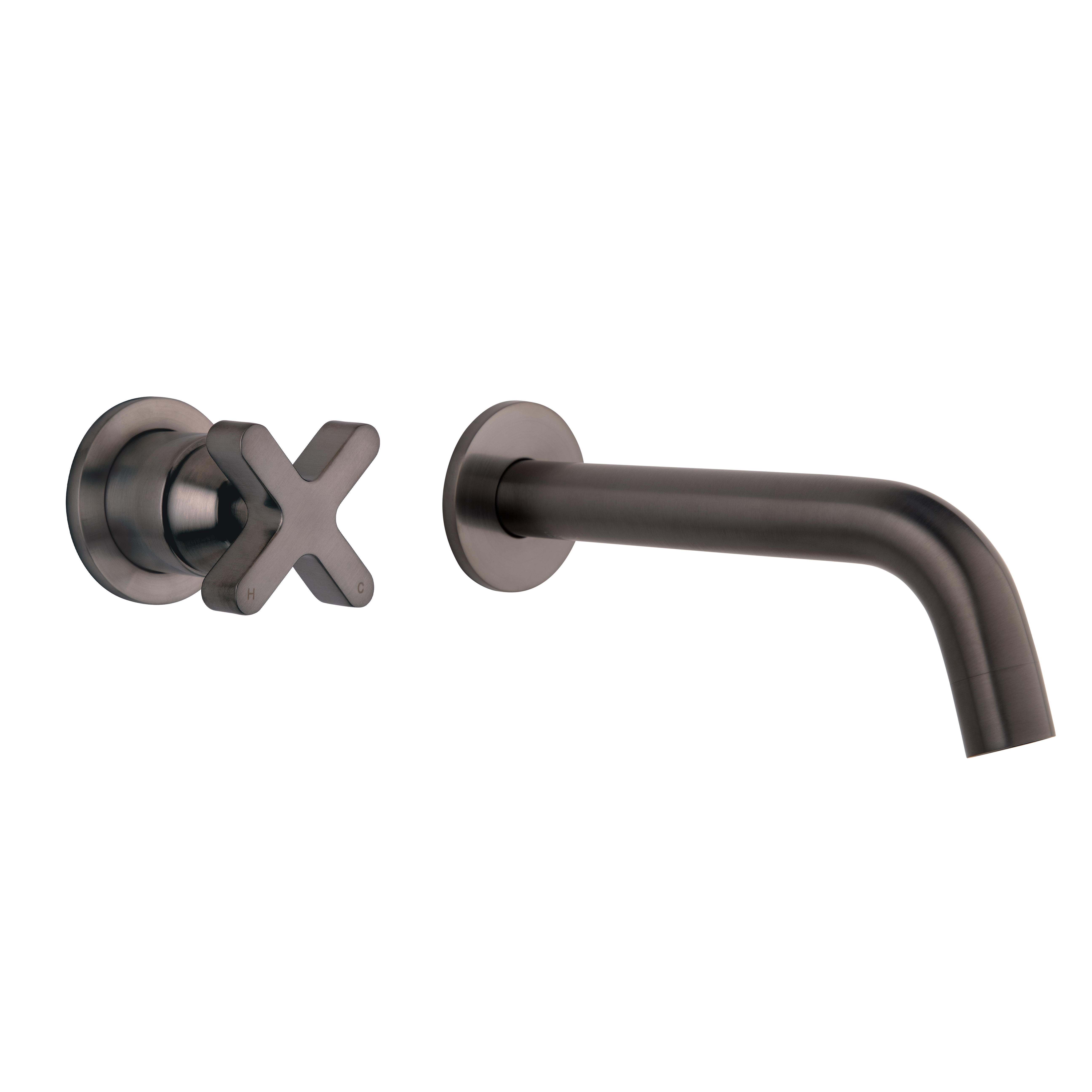 Cross Progressive Mixer & Spout Set - Brushed Gunmetal