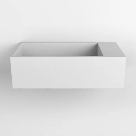 Cyrus Wall-Hung Basin 500mm x 300mm - Matte White