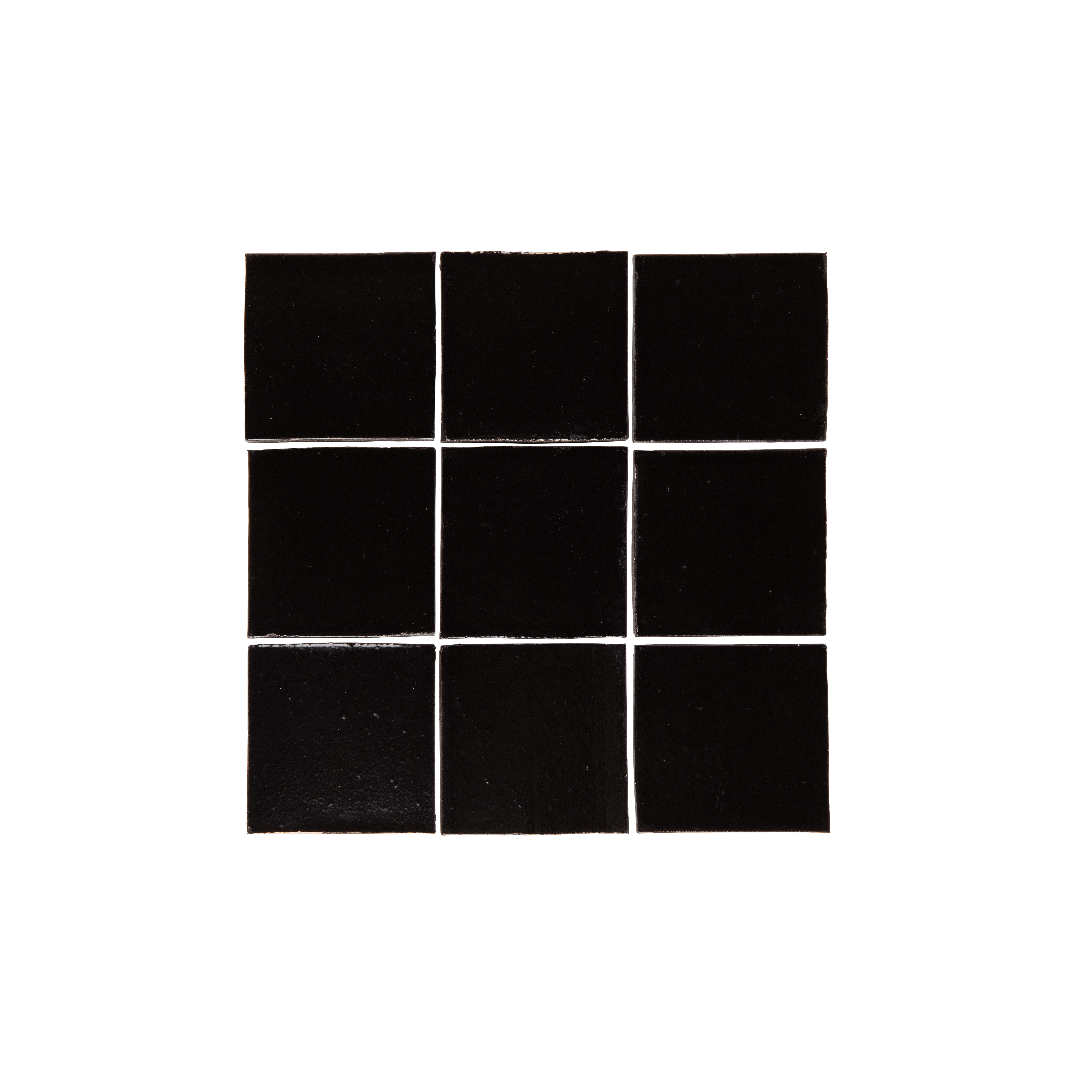 Rommani Handmade Zellige Square Tile - Raven Black