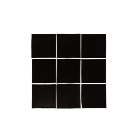 Rommani Handmade Zellige Square Tile - Raven Black