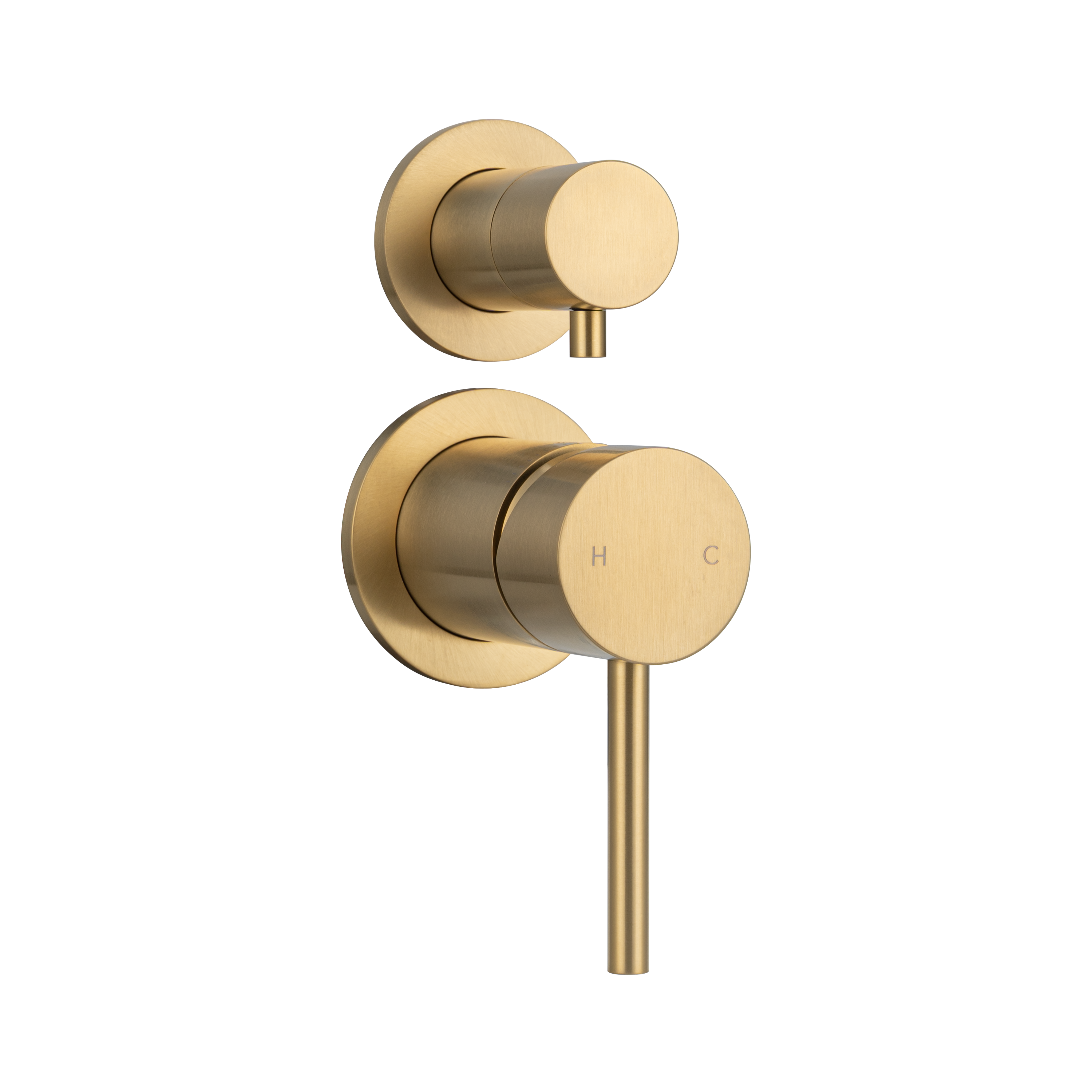 Elysian Thermostatic 3-Way Diverter - Brushed Brass