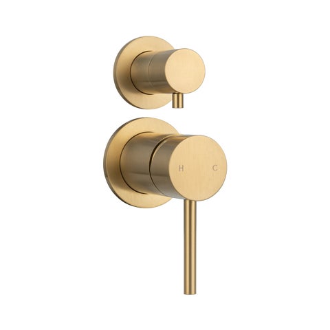 Elysian Thermostatic 3-Way Diverter - Brushed Brass