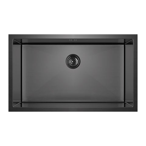 Vari - Single Sink 750mm - Brushed Gunmetal (Rack/Overflow)