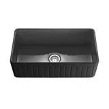 Hartley Large Single Farmhouse Sink Black 2