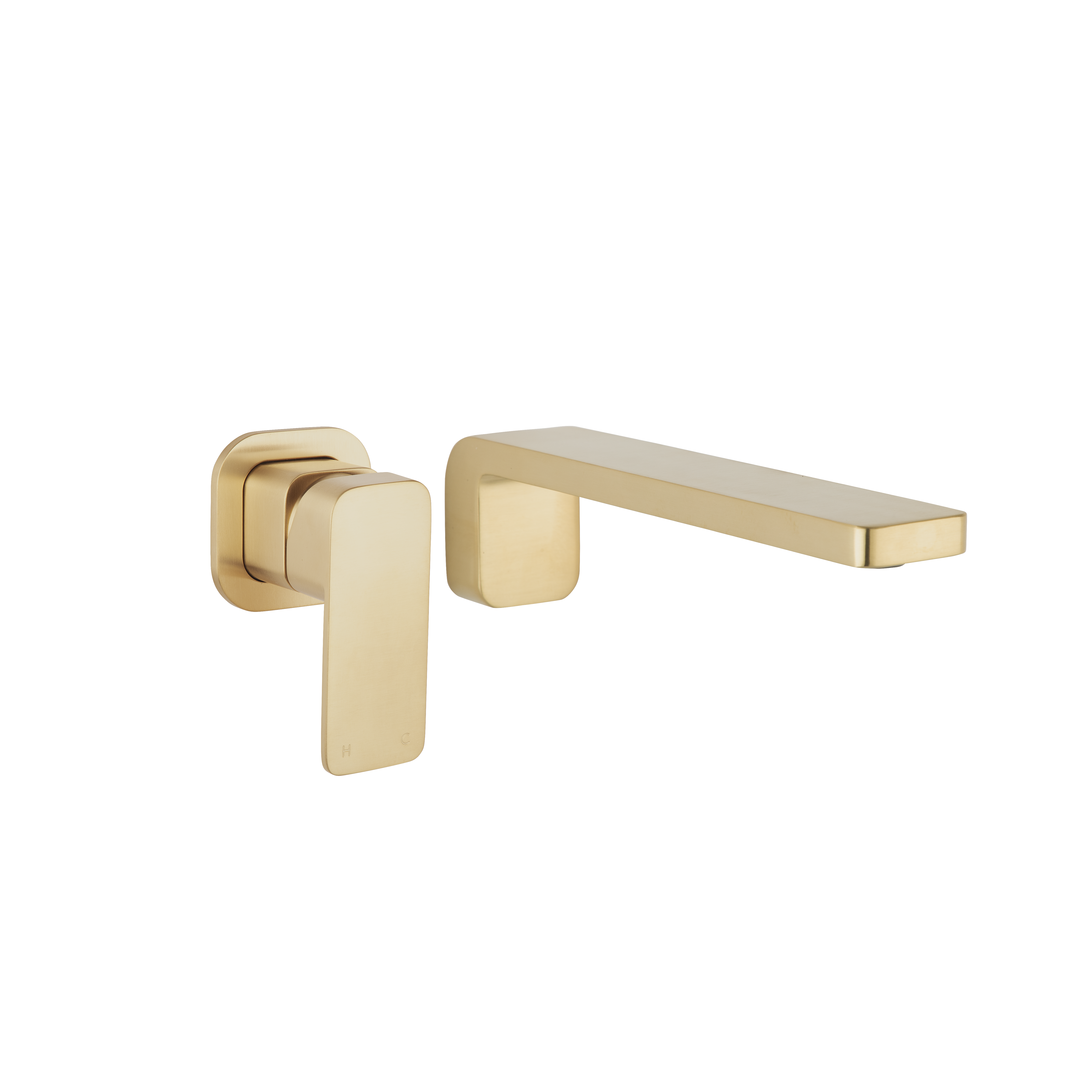 Nesso Minimal Mixer & Spout Set - Brushed Brass