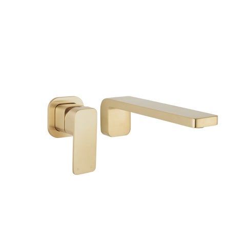 Nesso Minimal Mixer & Spout Set - Brushed Brass