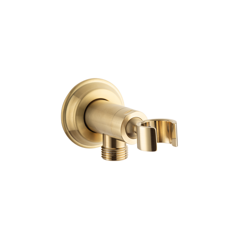 Kingsley Hand Shower Holder & BP - Brushed Brass
