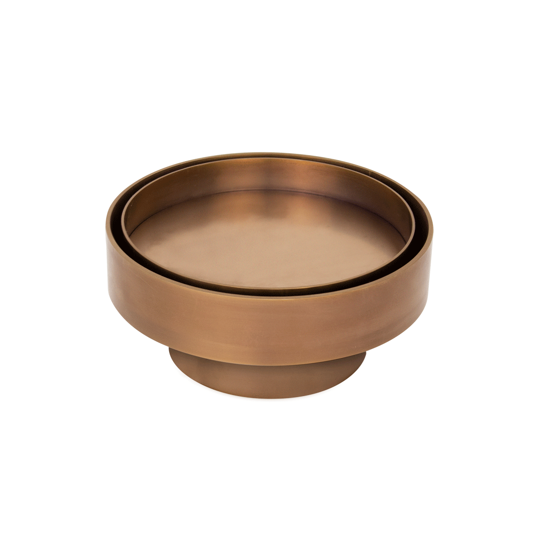 Pixi Round Tile Insert Floor Waste - Brushed Copper