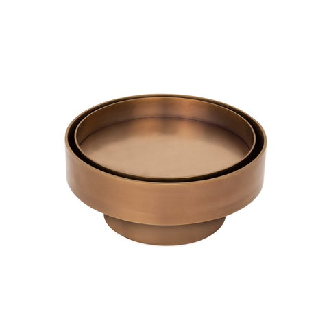 Pixi Round Tile Insert Floor Waste - Brushed Copper