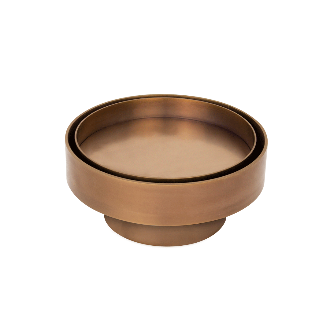 Pixi Round - Tile Insert Floor Waste - Brushed Copper - Feature