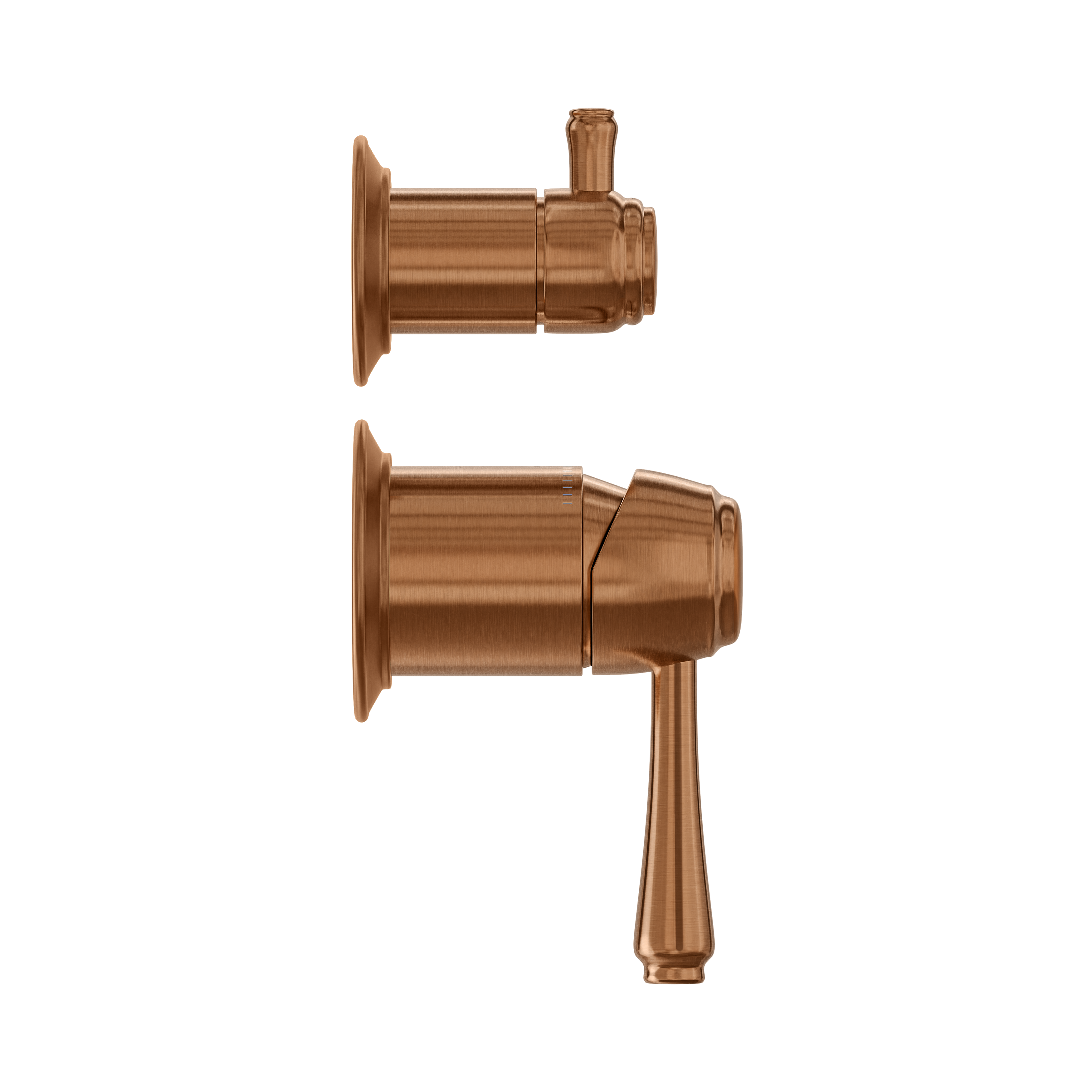 Kingsley Thermostatic 2-Way   3-Way Diverter Stock Render SideView BC