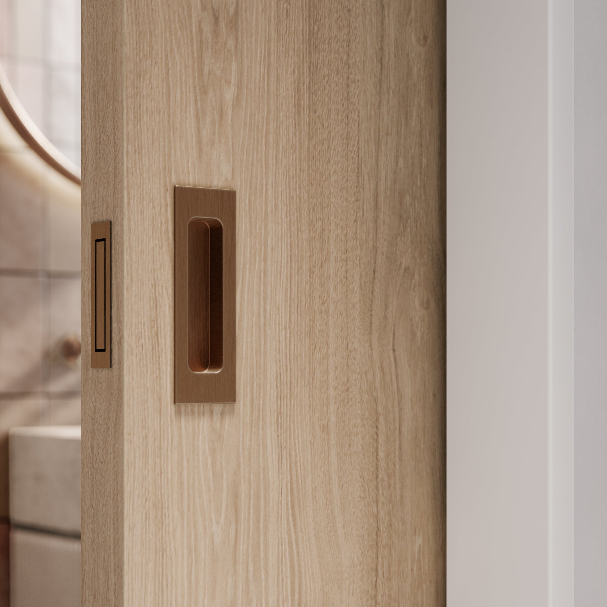Cavity Slider Edge Pull - Brushed Copper | (NZ) ABI Bathrooms & Interiors