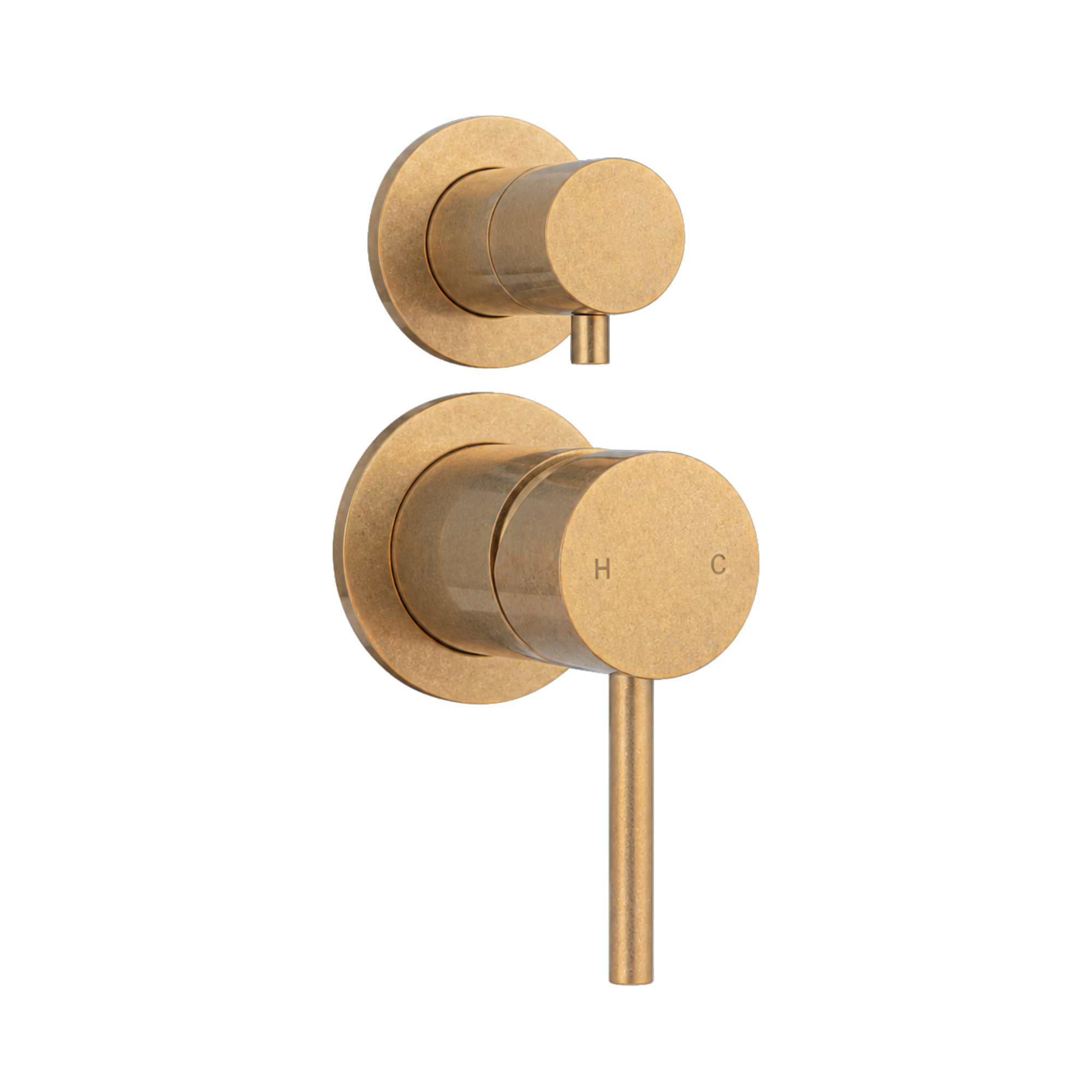 Elysian Thermostatic 3-Way Diverter - Tumbled Aged Brass