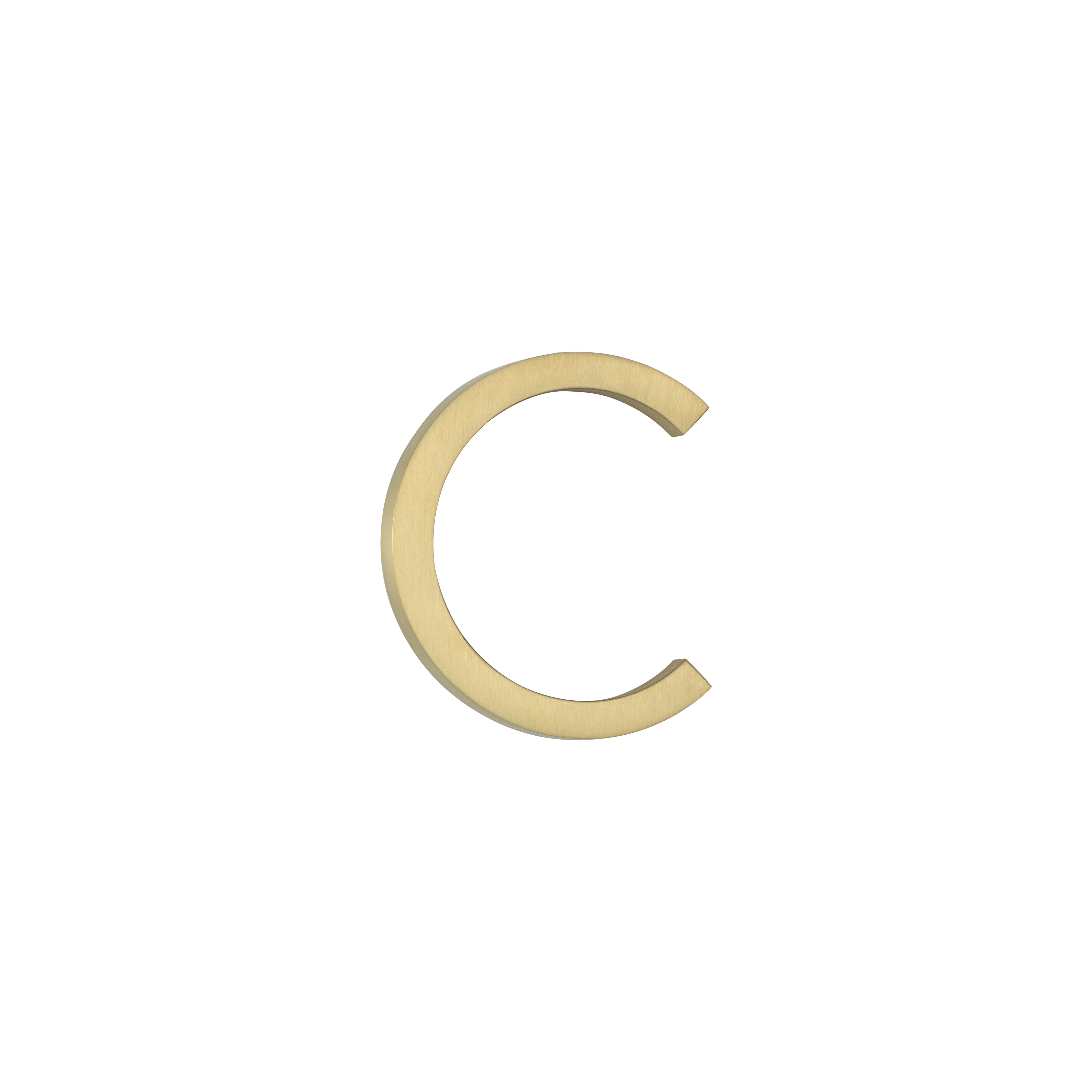 C Letter - 60mm - Brushed Brass