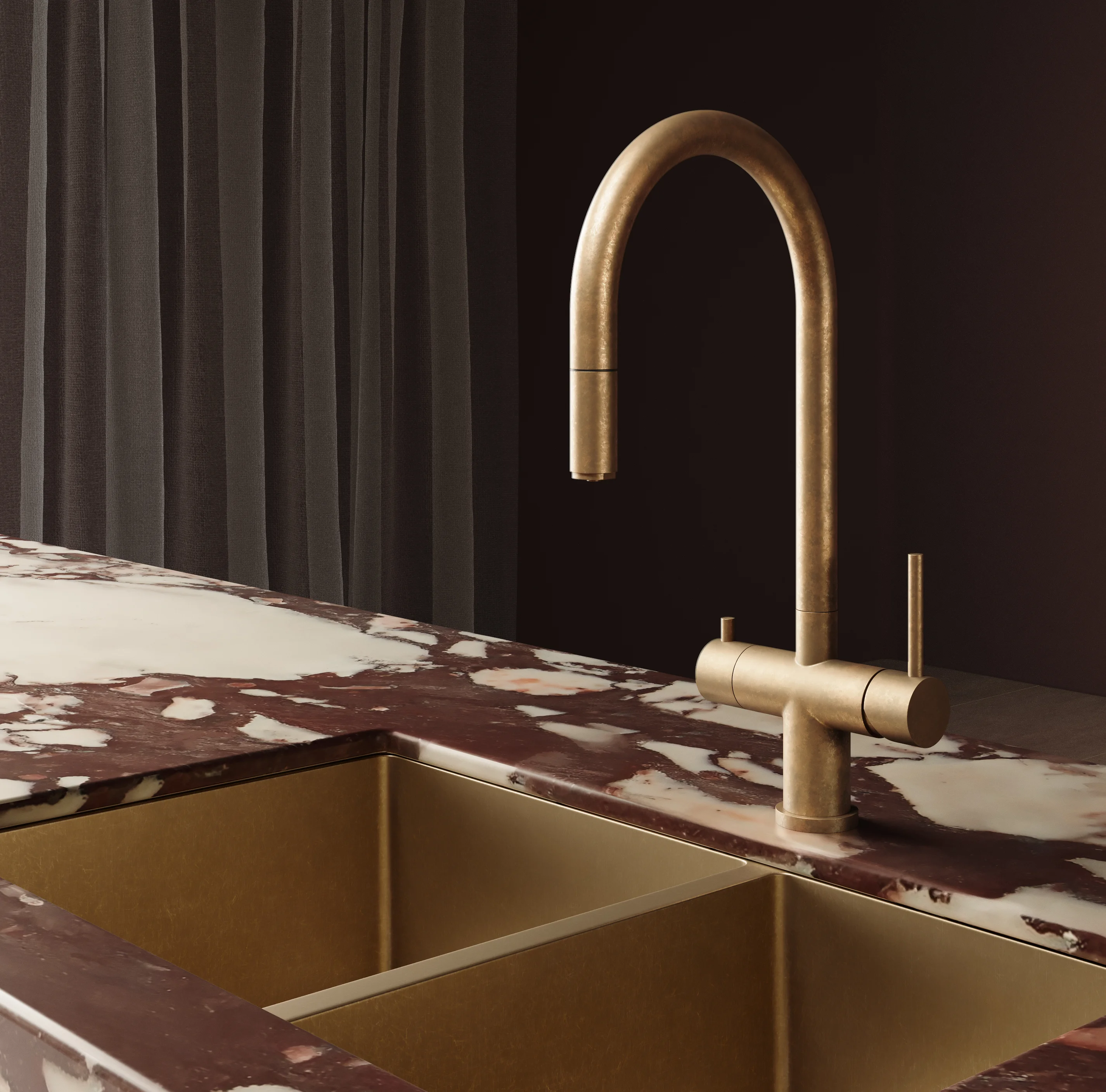 Close%20Up-ViewH Elysian%20Tap-Vita%20Double%20Sink Aurum