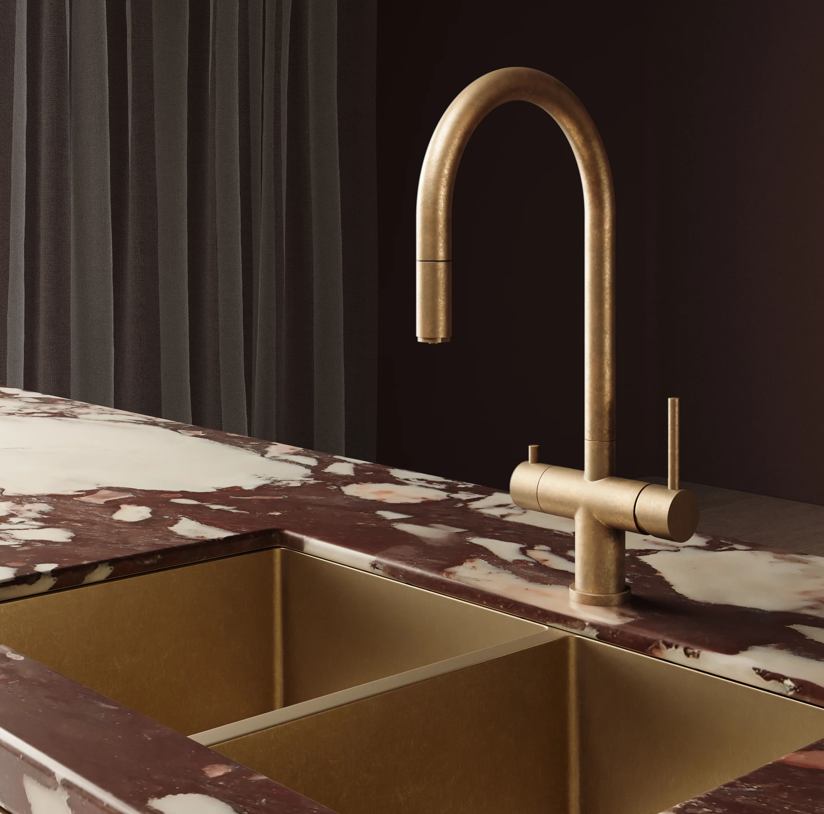 Close%20Up-ViewH Elysian%20Tap-Vita%20Double%20Sink Aurum