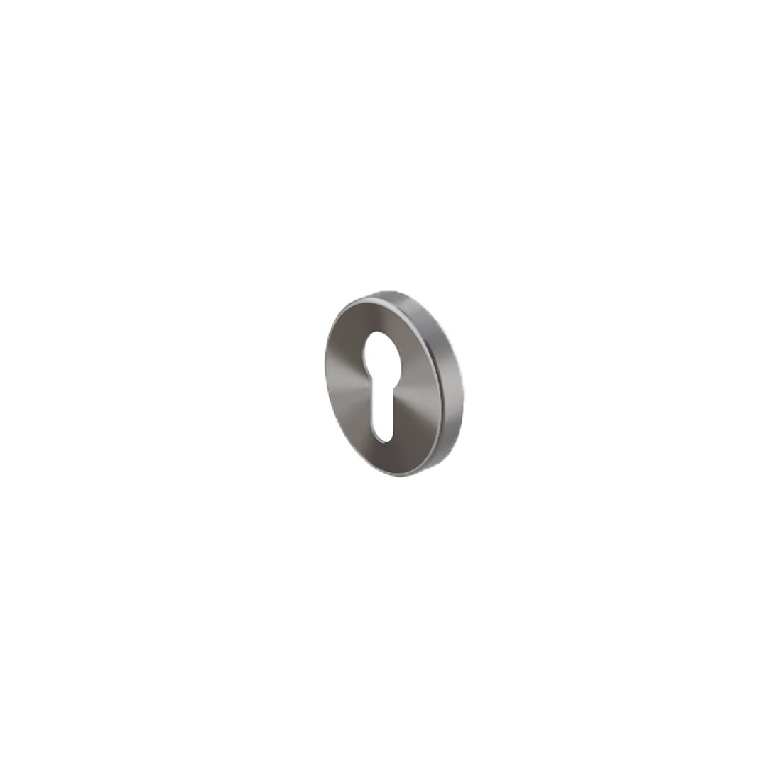 Escutcheon Round Back Plate - Brushed Gunmetal