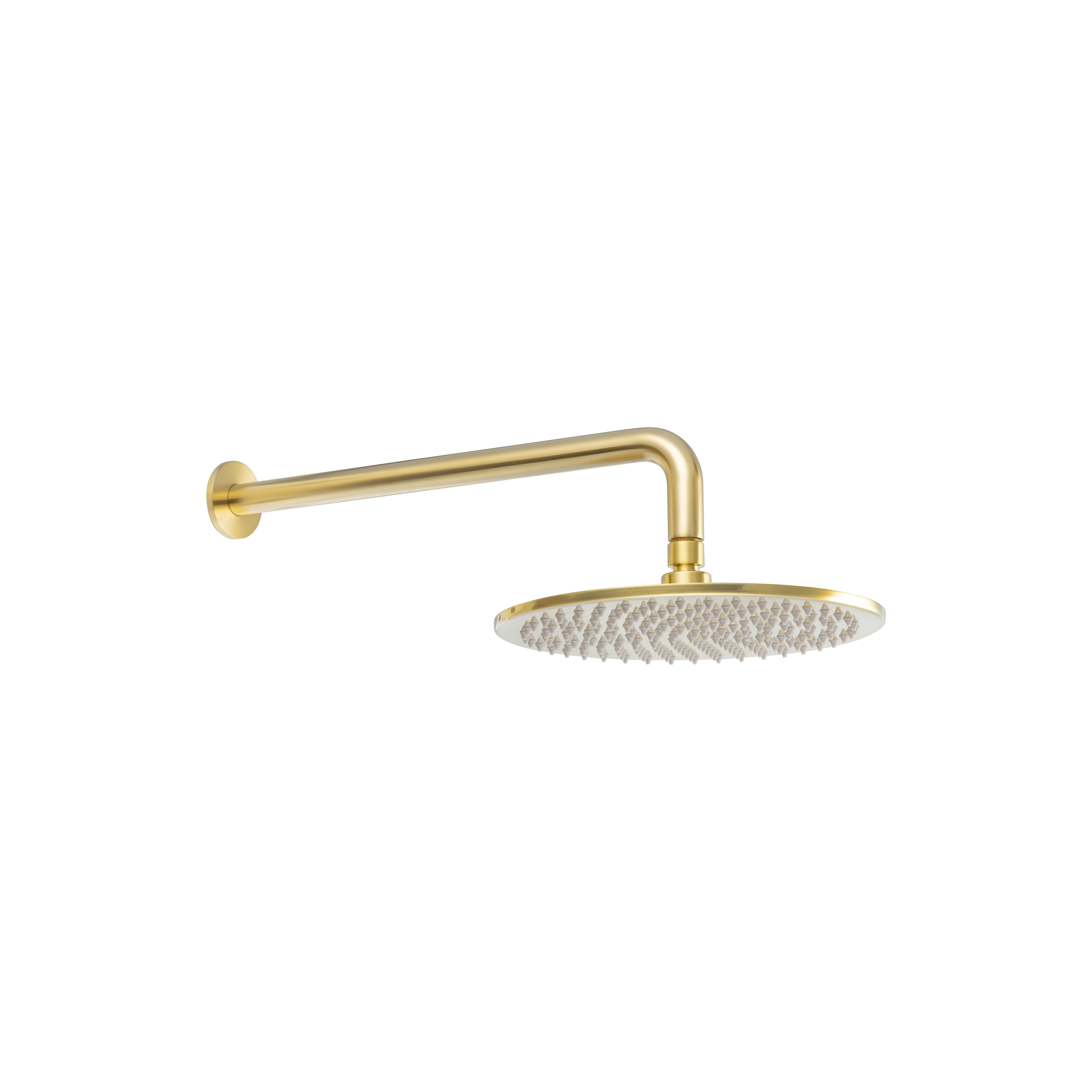Shower Arm 400mm & Head Set - Brushed Brass