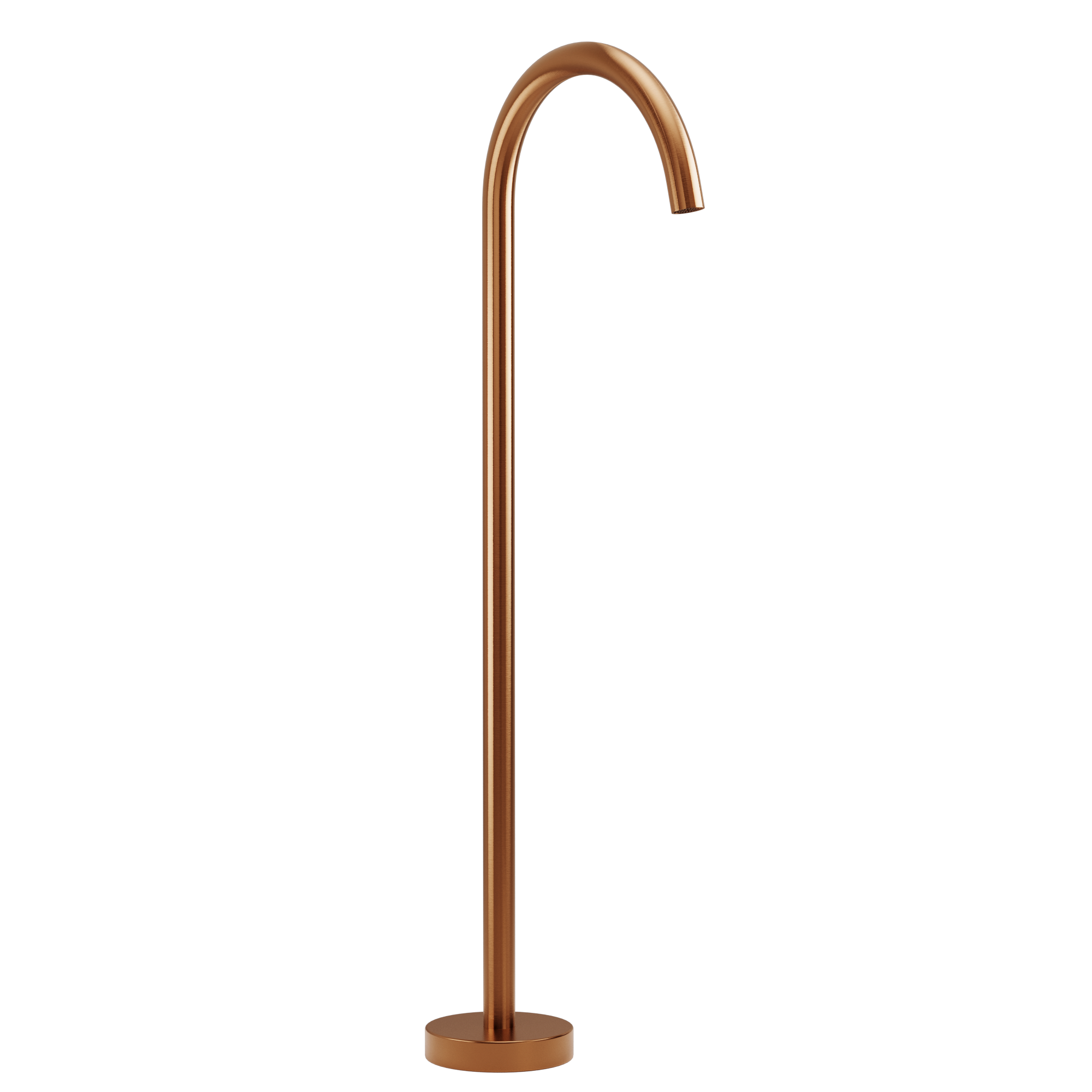Floor Mounted Bath Filler - Brushed Copper