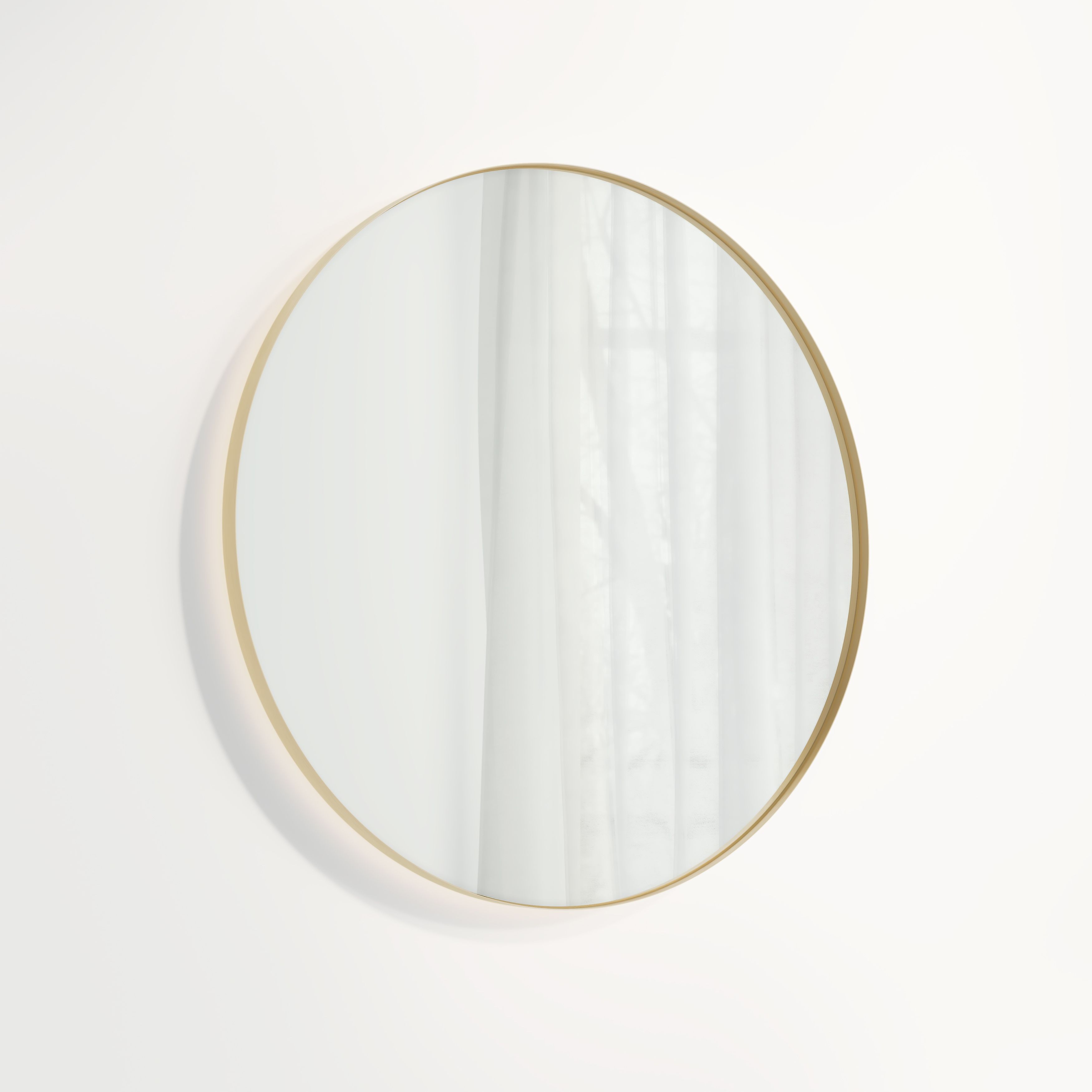 Round Mirror LED 800mm - Brushed Brass