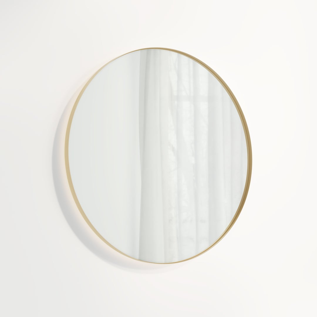 Round Mirror LED 800mm - Brushed Brass