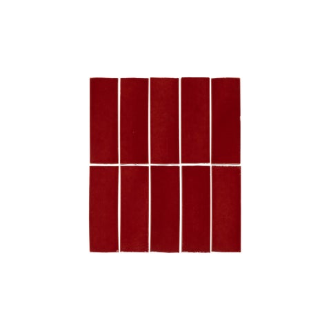 Rommani Handmade Zellige Rectangle Tile - Cherry