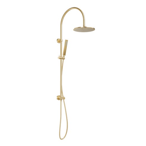 Elysian Gooseneck Shower Rail Set - Brushed Brass