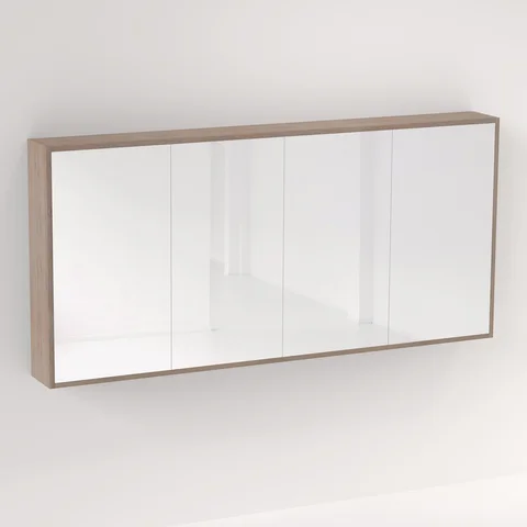 Myra 4-Door Mirror Cabinet 1692mm - Pure Oak
