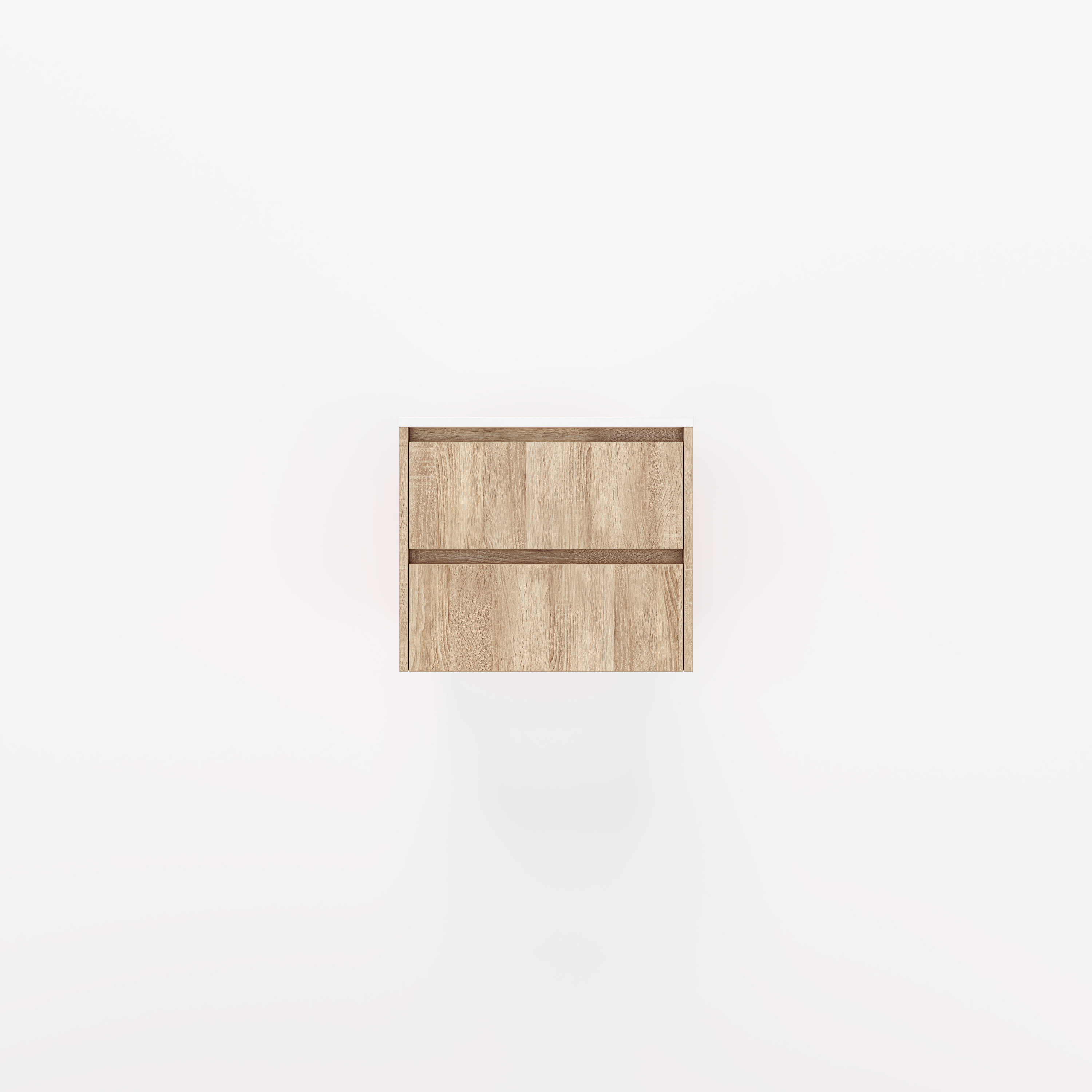 Addison 2-Drawer 600mm - White Ash Oak - 1 Cut-Out