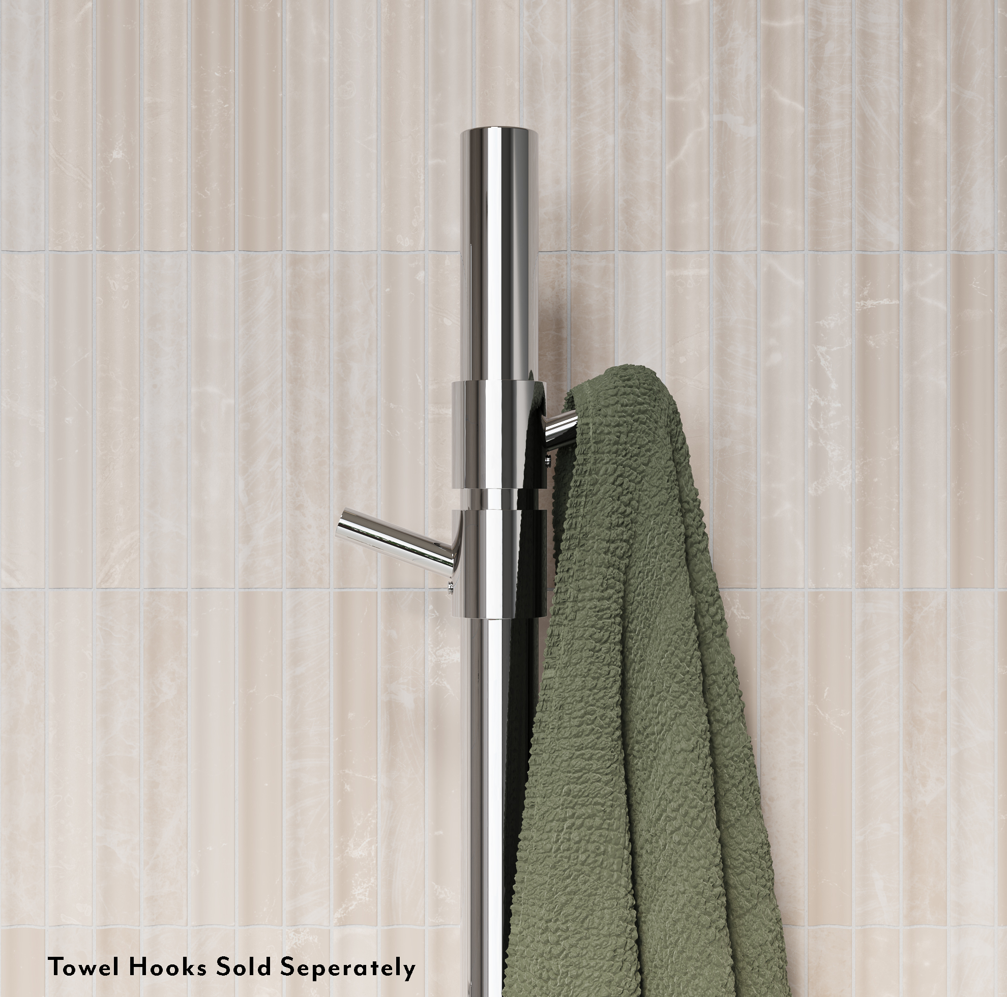 ModiAdjHeatedTowelRail Final View03 HooksClosup CH Disclaimer