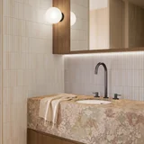 Elysian Assembly Bench Mounted Taps Nara Rounded Mosaic  Insetting BG