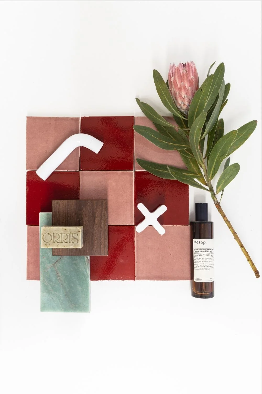 Interior Design Moodboard Bold Red Pink