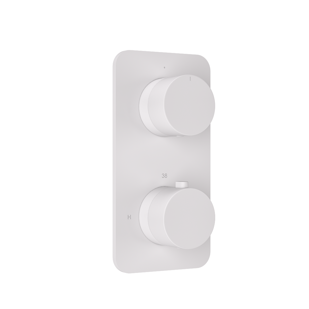 Milani Thermostatic Shower Mixer - Single Function - White