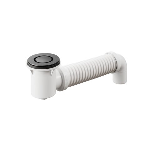 Bath Bend Pop Down with Connector - Titanium Grey