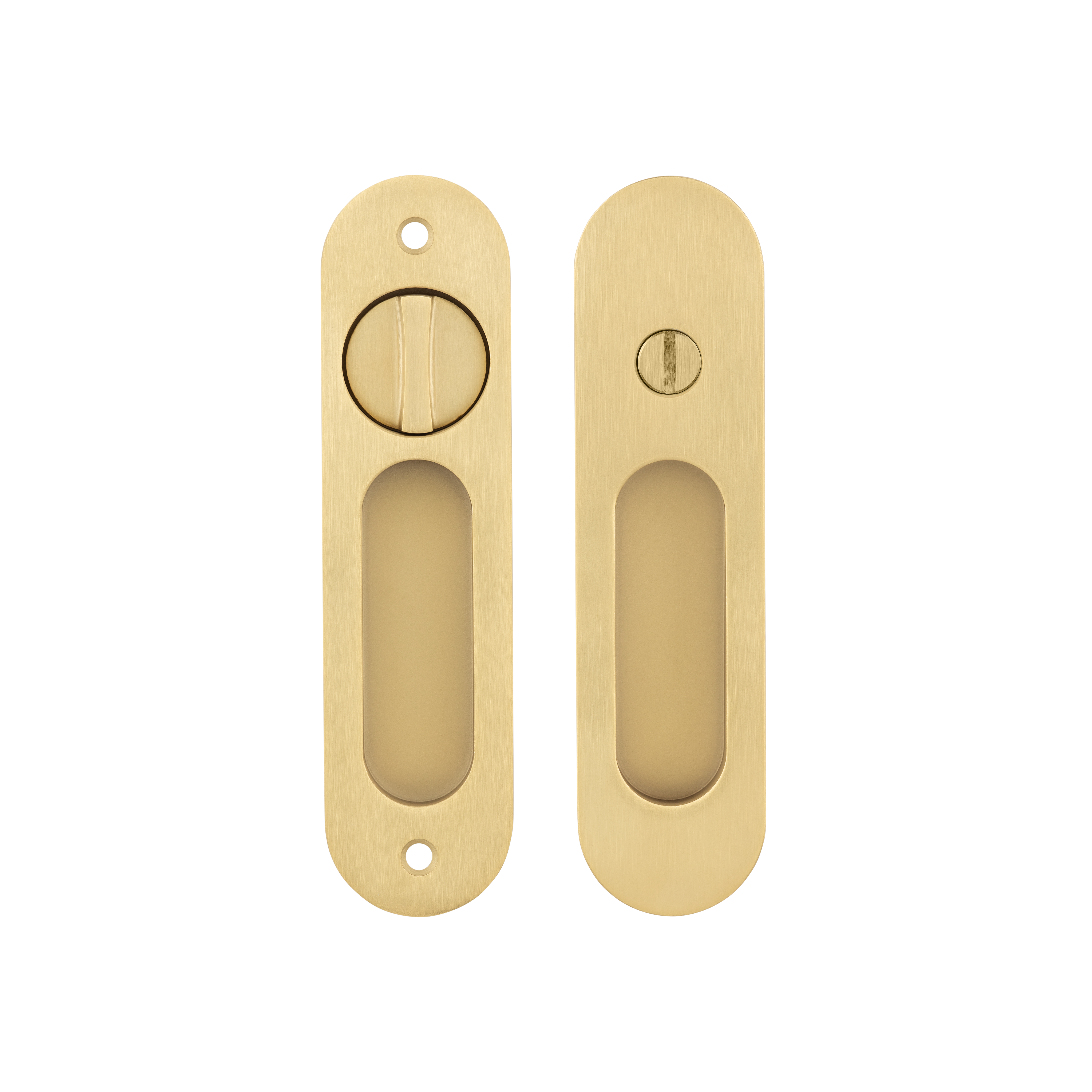 Leroy Sliding Door Privacy Set - Brushed Brass
