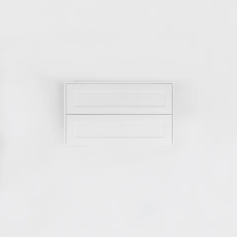 Addison 2-Drawer 900mm - Shaker - Matte White - 1 Cut-Out
